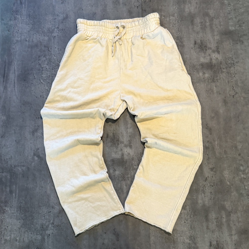 Trinity The Label Cream Baggy Relax Fit Wide Legged Sweatpants